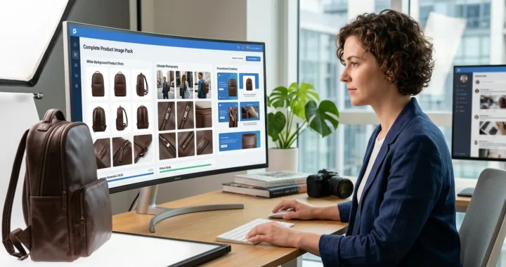 AI E-commerce Shoot Packs generating complete product photo collections for ecommerce stores