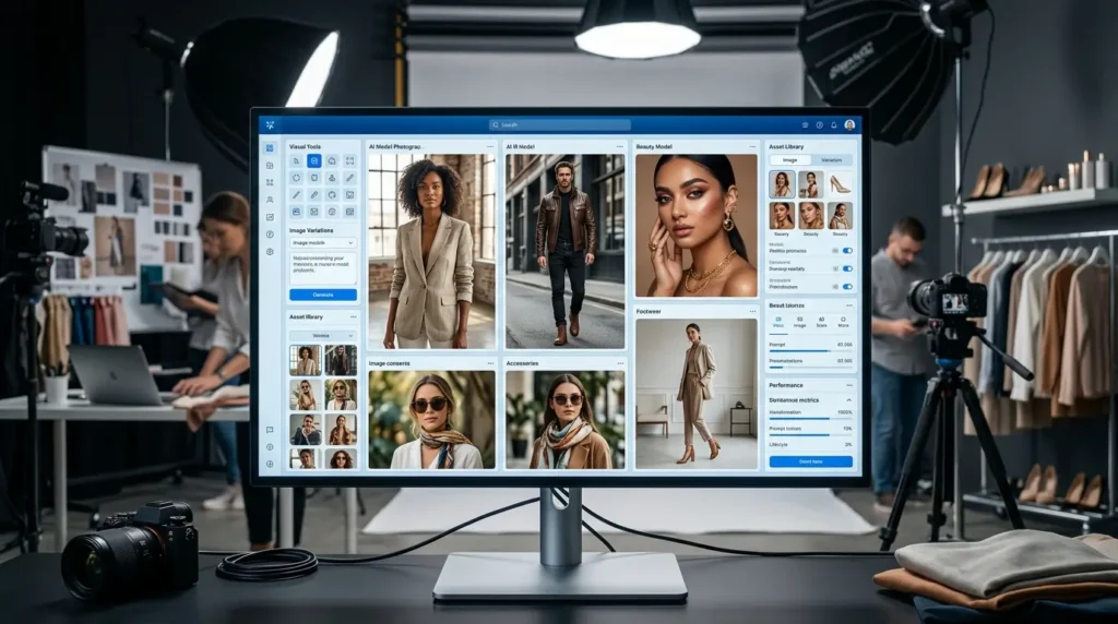 AI Model-Integrated Concepts showcasing ecommerce products with realistic AI-generated models
