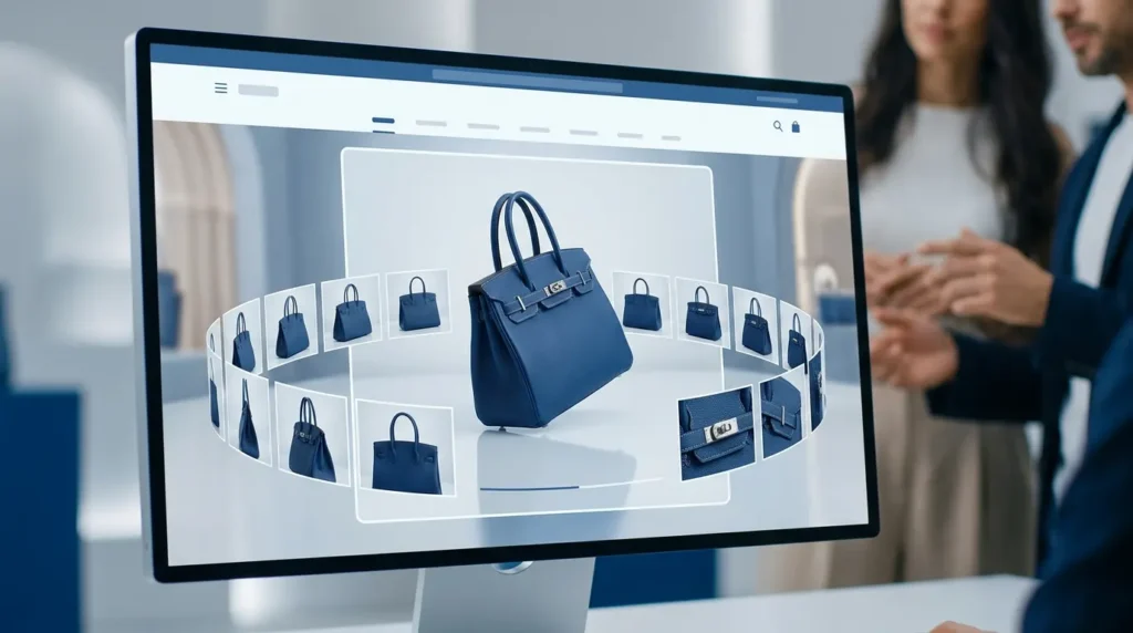 AI Multi-Frame 360 Generation creating interactive 360-degree product views from multiple image frames