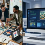 AI Design Quality Analysis reviewing a poster design for quality, readability, and visual balance