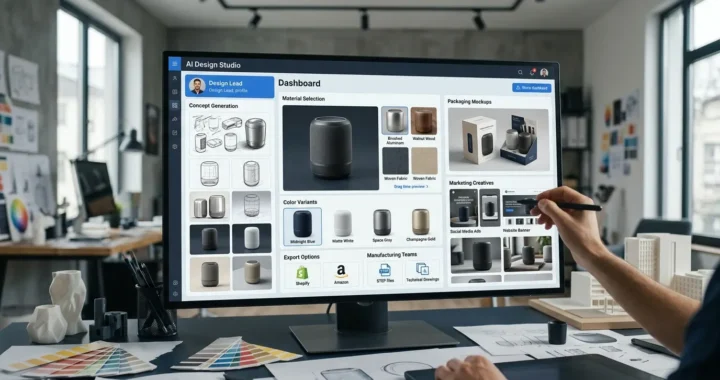 AI Product Design generating realistic product renders for ecommerce and product marketing