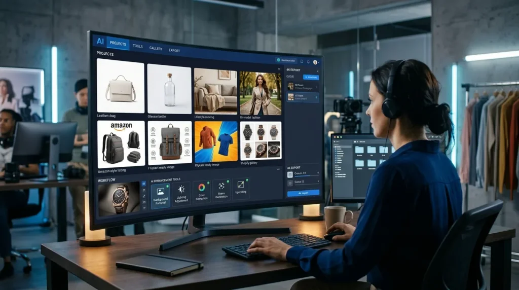 AI Product Photography creating marketplace-ready product images for ecommerce platforms