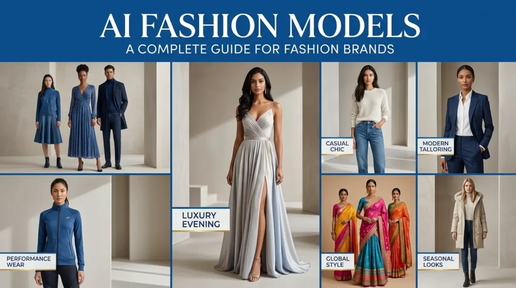 AI Fashion Models helping fashion brands create professional apparel photography using artificial intelligence.