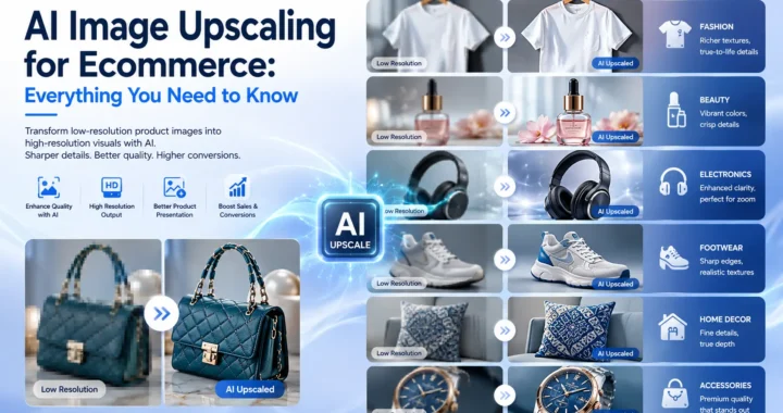 AI Image Upscaling for Ecommerce improving product image resolution and quality using artificial intelligence.