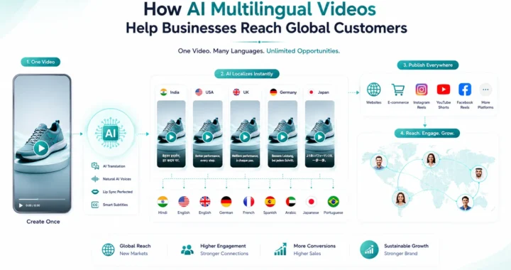 AI Multilingual Videos helping businesses reach global customers through multilingual marketing and AI video localization.
