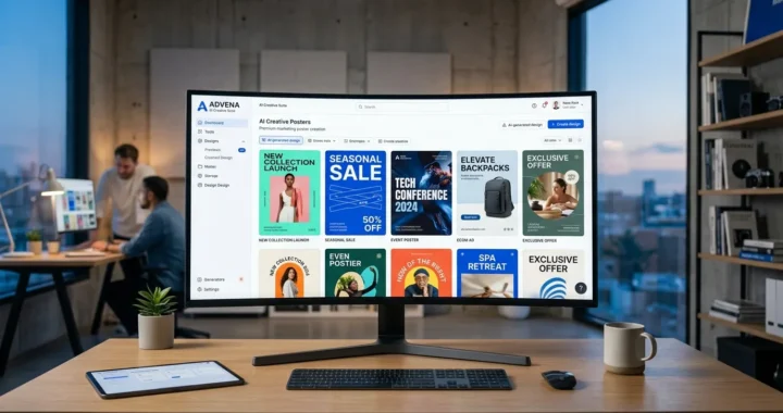 AI Poster Design helping businesses create professional marketing posters using artificial intelligence.