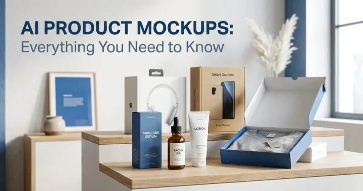 AI Product Mockups helping businesses visualize products, packaging, and branding concepts with artificial intelligence.