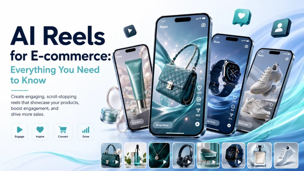 AI Reels for e-commerce helping businesses create engaging short-form product videos using artificial intelligence.