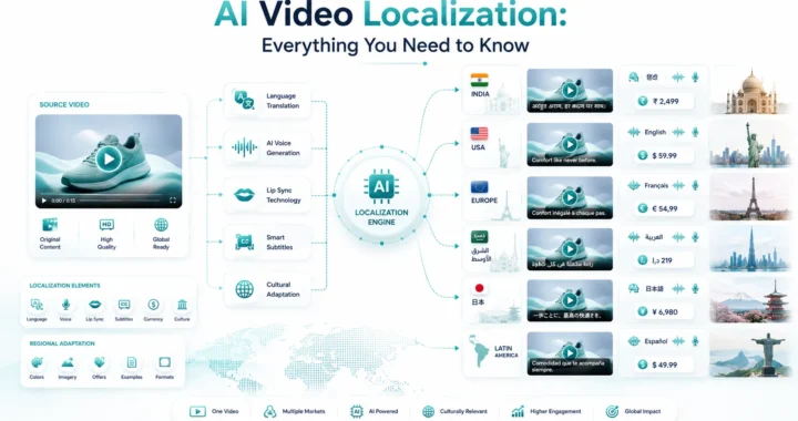 AI Video Localization helping businesses adapt multilingual videos for different languages, cultures, and global markets.