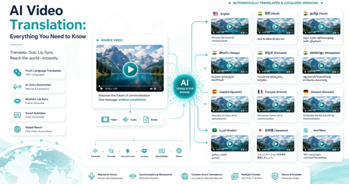 AI Video Translation helping businesses translate marketing videos into multiple languages with AI voices and lip sync.