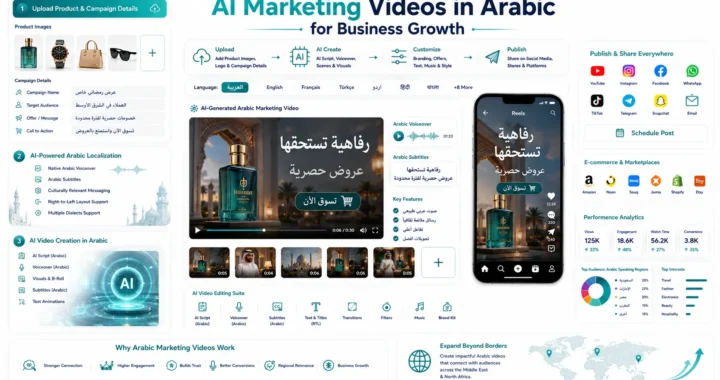 AI Marketing Videos in Arabic helping businesses engage Arabic-speaking audiences with localized video content.