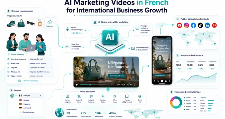 AI Marketing Videos in French helping businesses connect with French-speaking audiences through localized video content.