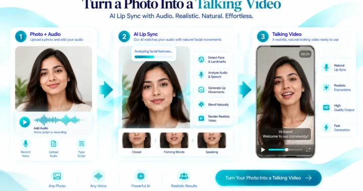 AI lip sync with audio turning a photo into a talking video