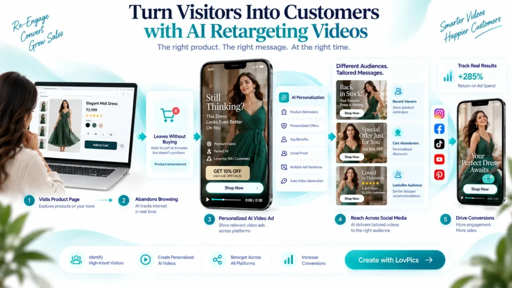 AI video ads for retargeting ecommerce product visitors