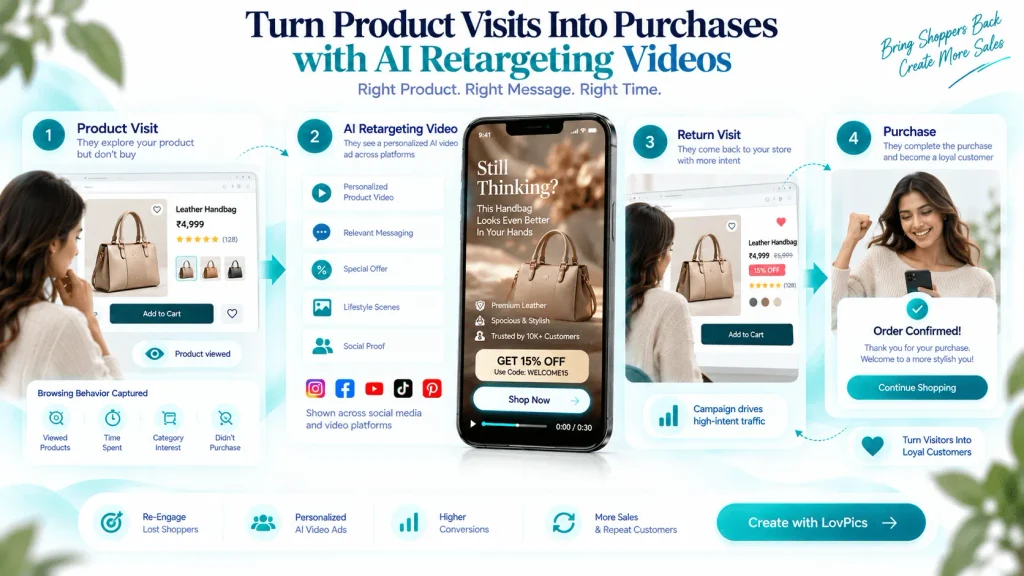 AI video ads for retargeting ecommerce product visitors