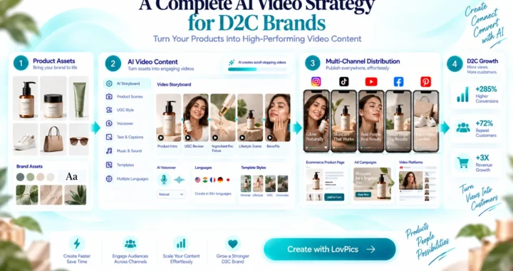 AI video content strategy for D2C brands across ecommerce and marketing channels