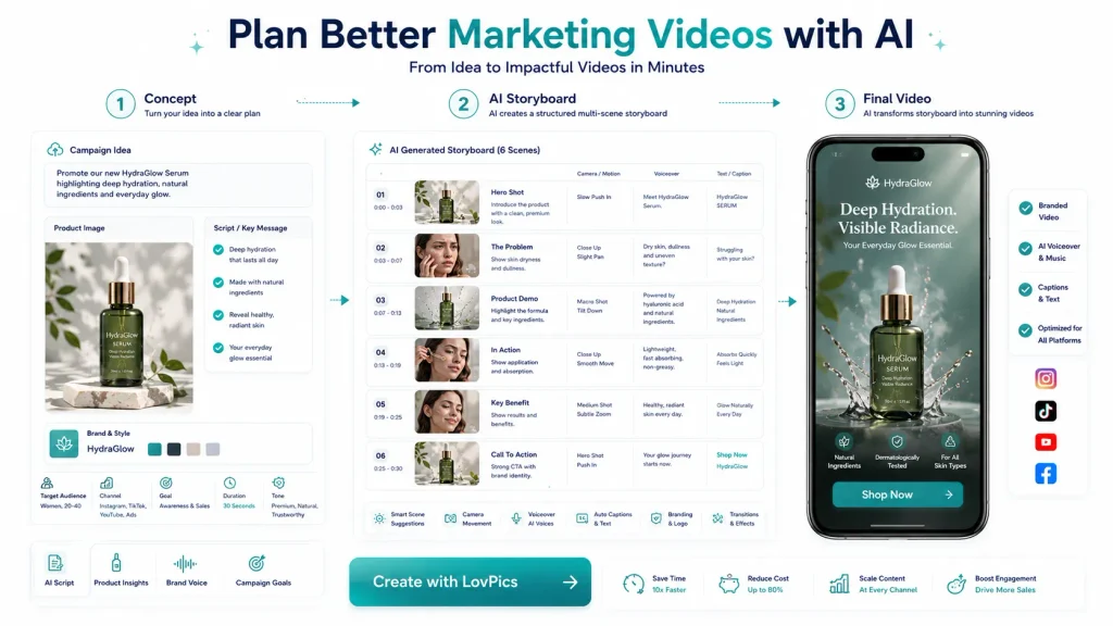 AI video storyboard for planning better marketing videos