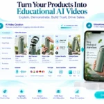 AI video for product education explaining product features and usage