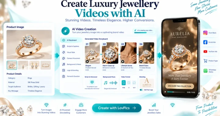 How to create AI videos for jewellery products using product images