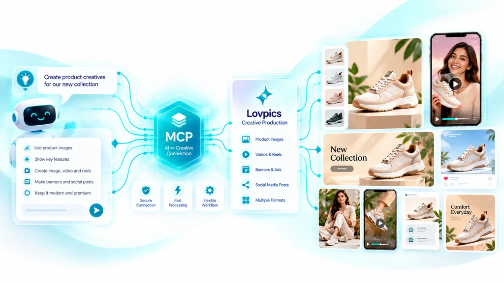 Lovpics MCP Server connecting AI tools with creative production workflows