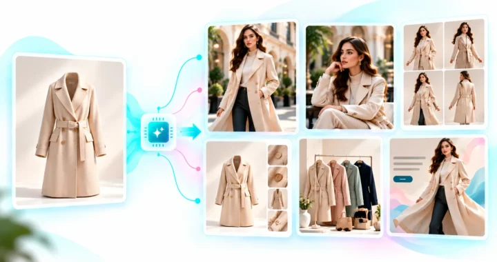 AI product photography for fashion brands creating ecommerce and model images